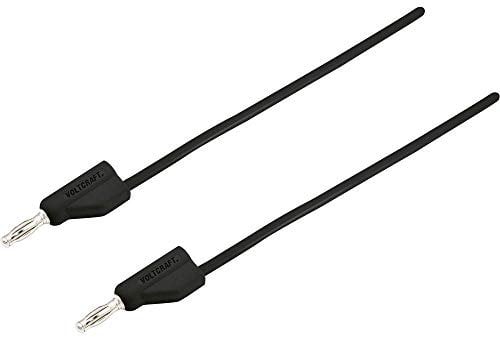 VOLTCRAFT MSB-300 Messleitung Lamellenstecker 4 mm Lamellenstecker 4 mm 5.00 m Schwarz 1 St.