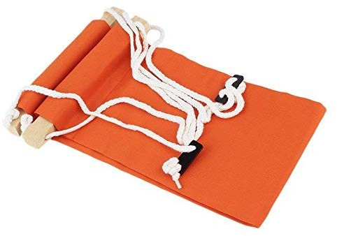 ANLIN Büro Fuß, Hängematte Steht verstellbar Schreibtisch Fuß Hängematte Fußstütze Steht orange