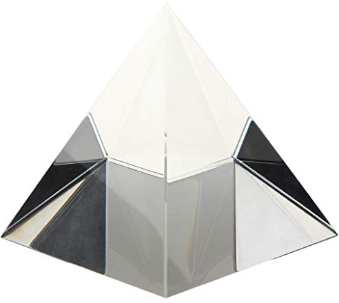 Fenteer Klar Kristallglas Pyramide Prisma Kristall Glas Handwerk Wohnkultur Ornament Briefbeschwerer - 80mm