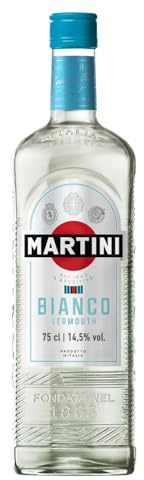 MARTINI Bianco weißer Wermut Aperitif, 14,5% vol., 75cl / 750ml, italienischer Wermut angereichert mit aromatischen Kräutern und Blumen