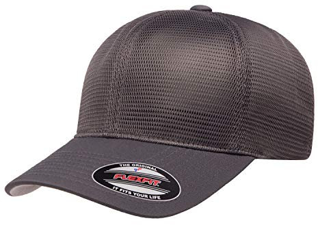Flexfit Herren 360 Omnimesh Cap Verschluss, Dunkelgrau, S/M