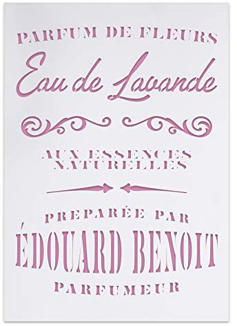 Eau de Lavande Parfüm Shabby Chic Vintage Schablone