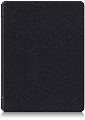 INSOLKIDON Compatible avec Coque Kobo Aura H2O Edition 2 Tablet Couverture arrière en Cuir Bande Corps Complet Protection en Cuir Etui de Protection pour Tablette Shell 6.8 inch (Noir)