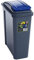 Wham Recycle It Slimline Bin & Lid Multi-purpose Storage Container 25 Litre (Blue, 1 Bin)