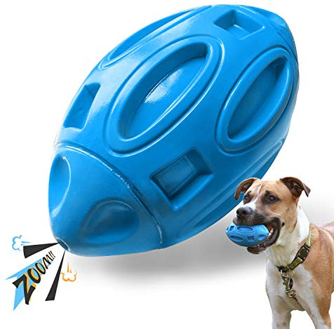EASTBLUE Quietschendes Hundespielzeug für Aggressive Kauer: Gummi-Welpen-Kauball mit Quietscher, Fast unzerstörbares und langlebiges Haustierspielzeug für mittelgroße und große Rassen