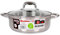 Quttin | Olla Profesional New Caesar de Inducción para Cocina y Horno | Cacerola Pequeña de Acero Inoxidable Antiadherente con Tapa de Cristal y Asas 26 cm/5 L Apta para Todo Tipo de Cocinas