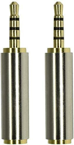 NAOGUNH - 3,5 mm auf 2,5 mm Stereo-Klinken-Adapter für Kopfhörer, Tablets, 4-poliger Stereo-Klinkenstecker, Adapterkabel 3,5 mm auf 2,5 mm
