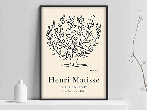 Crazystore Poster Bild 50x70cm ohne Rahmen Henri Matisse Gemälde Le Buisson Poster Matisse Kunstdrucke Minimalistischer Matisse Baum Poster Matisse