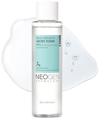 NEOGEN DERMALOGY Real Ferment Micro Collection – mit natürlich fermentierten Inhaltsstoffen (Reis) & Hyaluronsäure für hydratisierte, aufgehellte und gesunde Haut (Mikro-Toner, 150 ml)