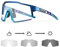 KAPVOE Photochromatische Selbsttönend Fahrradbrille TR90 Rahmen für Herren Damen Klar Sportsonnenbrille Sport Radfahren MTB Radbrille Sportbrille Fahren Baseball Laufen klar Blau 05