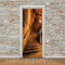 A.Monamour Türtapete Selbstklebend Türfolie Türposter 3D Alte Treppe Mit Schwachem Mittelalterlicher Burginnenraum Vinyl Folie Türdeko Tapete Wandbild Türaufkleber Türtattoo 90 x 200 cm