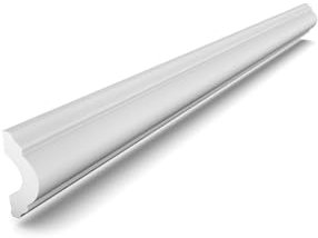 5 pezzi / 10 metri battiscopa – bianco – 2 metri – materiale duro/simile alla plastica – decorazione – Parete – pavimento – soffitto (DP1)