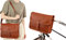 Gusti Lenkertasche Leder- Graeme O. Lenkertasche inkl. Platte Umhängetasche Fahrradtasche Ledertasche Vintage Leder Braun