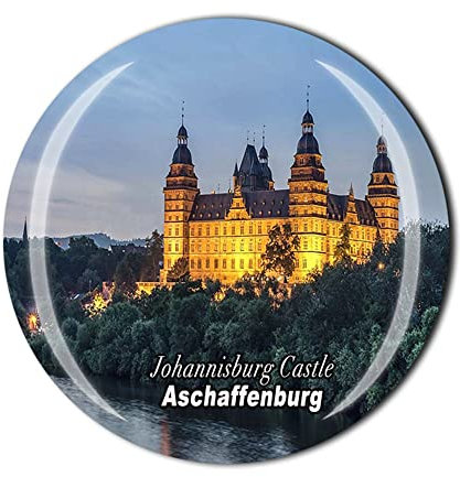 Johannisburg Schloss Aschaffenburg Bayern Deutschland Kühlschrankmagnet Kristall Touristen Souvenir Geschenkkollektion Kühlschrank Magnet Aufkleber