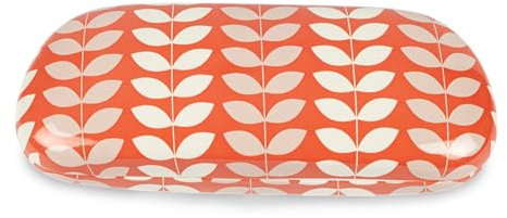 LAGO TERRA Geometric Leaf Print Hard Shell Glasses Case - Auburn (Medium)