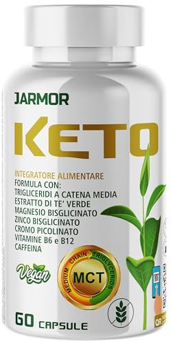 Keto 60 Capsule | Brucia Grassi Potenti Veloci, Drenante Forte Dimagrante Con Te Verde, Integratori Per Dimagrire | J.Armor Pharma