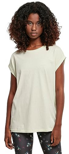Urban Classics Damen T-Shirt Ladies Extended Shoulder Tee, T-Shirt mit überschnittenen Schultern, aus Baumwolle, erhältlich in vielen Farben, Lightmint, M