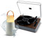 ION Audio Luxe LP + Bright Max - Giradischi Vinili Bluetooth con Casse, Uscita Cuffie e 3 Velocità + Cassa Bluetooth Portatile a 360° con Luci, Suoni d’Atmosfera, Multi-Sync e Batteria Ricaricabile