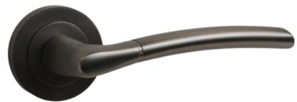 ONYX DESIGN iOS Lever on Rose Door Handle in Gunmetal Finish for Internal Doors
