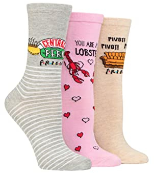 SockShop Femme Friends Coton Chaussettes Paquet de 3 Assorted 37-42