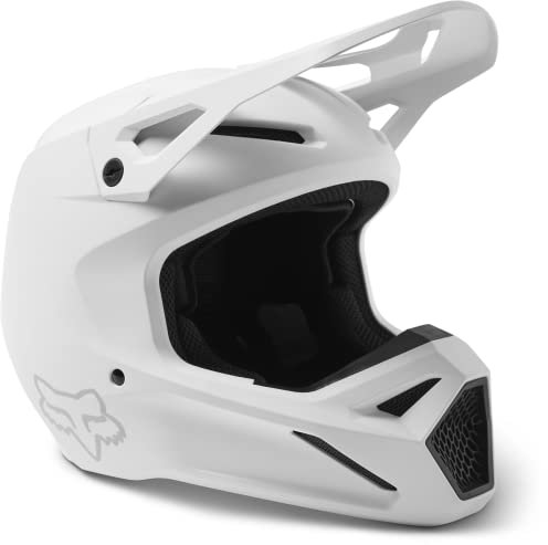 FOX RACING Solid, Unisex-Erwachsenen-Helm, Weiß, 2 Stück
