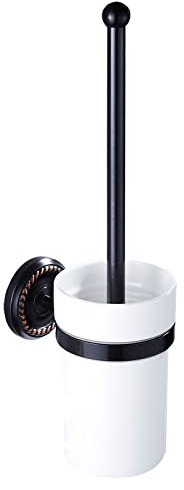 Colgante negro para cocina y baño, inodoro de baño, escobilla de baño de bronce negro, escobilla de limpieza para inodoro