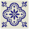 Mediterranean No.5 Tile Crafting Stencil Washable Reusable Mylar (10cm)