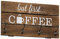 WEITING Porte-tasse à café | Porte-tasse à café mural rustique avec 4 cintres – Support de tasse à café de restaurant pour cuisine, café, bar, thé, décoration 155/200