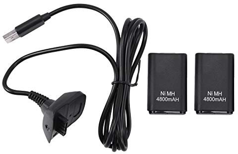 Lodokdre Pack 2 Batterien und Ladekabel für MW3 360 Controller