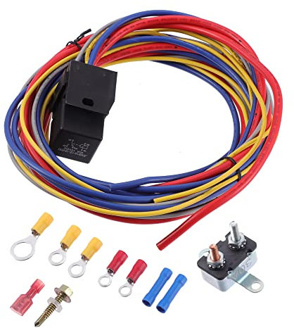 X AUTOHAUX 1 Set Electric Fuel Pump Relay Kit Fuel Pump Wiring Harness