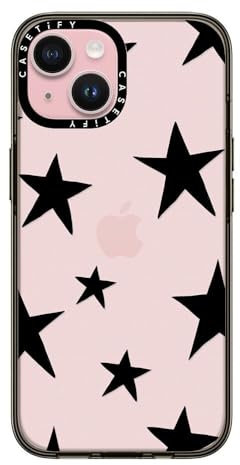 CASETiFY Kompakte Schutzhülle für iPhone 15, 1,2 m, 2 x Fallschutz in Militärqualität, schlank, leicht, Sternen-Schwarz