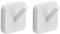 Gedy | 2 Appendiabiti da Parete Tonga in Acciaio Inox e Cromall, Appendi Accappatoio Fissabile con Viti Incluse o Biadesivo, Bianco Matt, 4,9x3,1x4,7cm