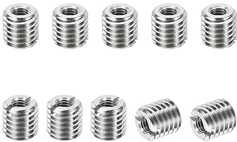 PATIKIL 10Stk Gewinde Adapter Hülse Reduziere Mutter M10*1.5 Außengewinde zu M5*0.8 Innengewinde Reparatur Einsatz Mutter Schraube Reduzierstück Verbindungselement 10mm