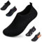 WateLves Badeschuhe Herren Damen Wasserschuhe Strandschuhe Schwimmschuhe Aquaschuhe Schnell Trocknend Barfußschuhe Breathable Surfschuhe Unisex Beach Pool Yoga(3D Schwarz 44/45)