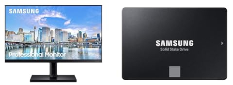 Samsung F27T452FQR, schwarz & 870 EVO SATA III 2,5 Zoll SSD, 500 GB, 560 MB/s Lesen, 530 MB/s Schreiben, Interne SSD, Festplatte für schnelle Datenübertragung, MZ-77E500B/EU