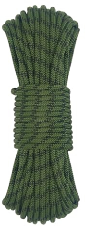NewDoar Cuerda de Escalada estática Cuerda para Accesorios de 6 mm, para árboles arboristas, montañismo, Cuerda para veleros, líneas de Muelle, Arrastre de Arrastre-Ejercito verde/30M