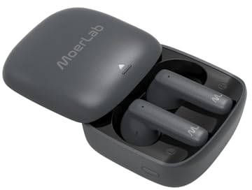 Moerlab hearClear Bluetooth Auracast Wireless Earbuds – Auracast Broadcast & Bluetooth Dual Mode Earbuds with LE Audio, Lightweight Comfort & Clear Voice Listening for Shared & Personal Use