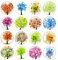 Lot de 16 aimants ronds pour réfrigérateur, tableau blanc, arbre de vie, décoration 3D, pour tableaux blancs, réfrigérateurs, cuisines