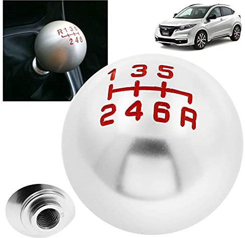 OTOTEC Pomo de Palanca de Cambios de 6 Velocidades Bola Redonda de Aluminio MT Manual M10X1.5 Compatible con Honda Civic City FD2 FN2 EP3 Type R DC2 DC5 AP1 AP2 S2000 F20C