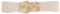 VONMELLI Damen Breiter Elastischer Gürtel mit Goldener Schnalle für Kleid Stretchy Vintage Taillengürtel für Damen Beige(Gold Schnalle) S