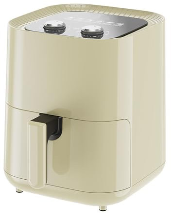 MZGDONGF Friggitrice ad Aria Piccola da 1200 W, può Cucinare, friggere, cuocere al Forno, arrostire, Riscaldare e disidratare, capacità 5 l (Colore: Beige) Safehappy