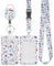 Uniclife Modische Schiebe Ausweishalter Stationery Pattern Plastic Case einziehbaren Badge Reel Karabiner Clip & abnehmbare Lanyard Strap Vertical Card Protector Frauen Krakenschwester Lehrer Student