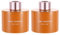 sourcing map 2pcs Empty Glass Diffuser Bottle 140ml/4.7oz Refillable Fragrance Accessories Aromatherapy Jar Container for Replacement Reed Diffuser DIY Home Bathroom Orange with Gold Tone Cap