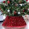 Taylor & Brown Dazzling Sequin Diamond Christmas Tree Skirt Stand Base Xmas Natural Folding Collar Basket Cover Decoration Tidy Home Decor 68 x 25cm (Red)