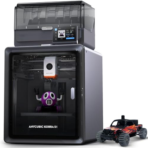 ANYCUBIC Kobra S1 Combo Stampante 3D, Stampa Multicolore, Asciugatura Durante la Stampa, Costruzione CoreXY, Livellamento Automatico LeviQ 3.0, Monitoraggio AI, Lavoro con i Principali Filamenti