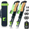 Alpteq® Wanderstöcke faltbar Carbon oder Aluminium mit Korkgriff | Bergsport Trekkingstöcke | Nordic Walking Stöcke Damen & Herren | extra leicht und variabel (Aluminium 115-135 cm | Lime Green)