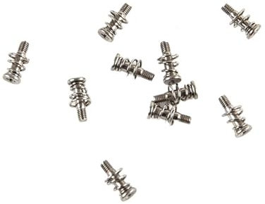 BCJMKDX Tornillos de Ventilador. Tornillos for Ventilador de PC, 10 Piezas M2 M2.5, Resorte niquelado(M2x6mm)