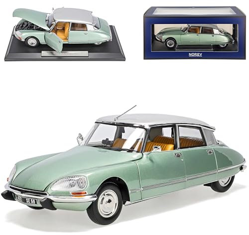 Citroen DS23 Pallas Limousine Grün Metallic mit Dach in Silber 1972-1975 Limitiert auf 400 Stück Weltweit 1/18 Norev Modell Auto mit individiuellem Wunschkenn..