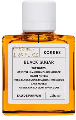 KORRES Black Sugar Eau de Parfum für Sie, floraler, süßer, luxuriöser & orientalischer Damenduft, vegan, 50 ml