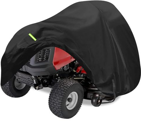 Premium Abdeckung für Rasentraktor | Wasserdicht und UV-50+ Schutz | Atmungsaktiv, Schimmelfrei | 600D PVC-Beschichtung | Für alle Rasenmäher-Modelle